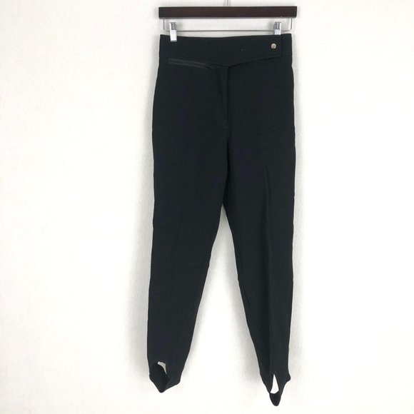 Profile Vintage Black Wool Blend Snow Pants Sz 10 - Picture 1 of 9
